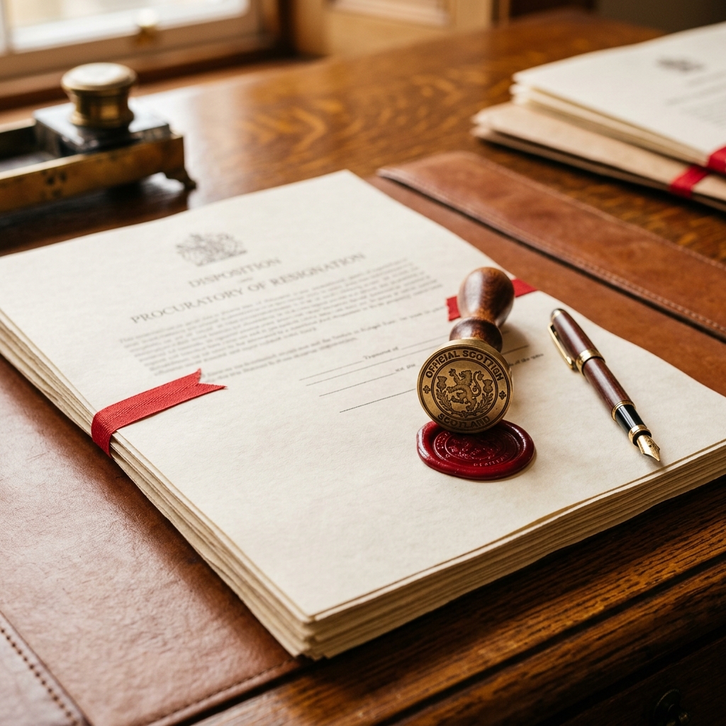 Scottish Confirmation documents for an inherited property sale