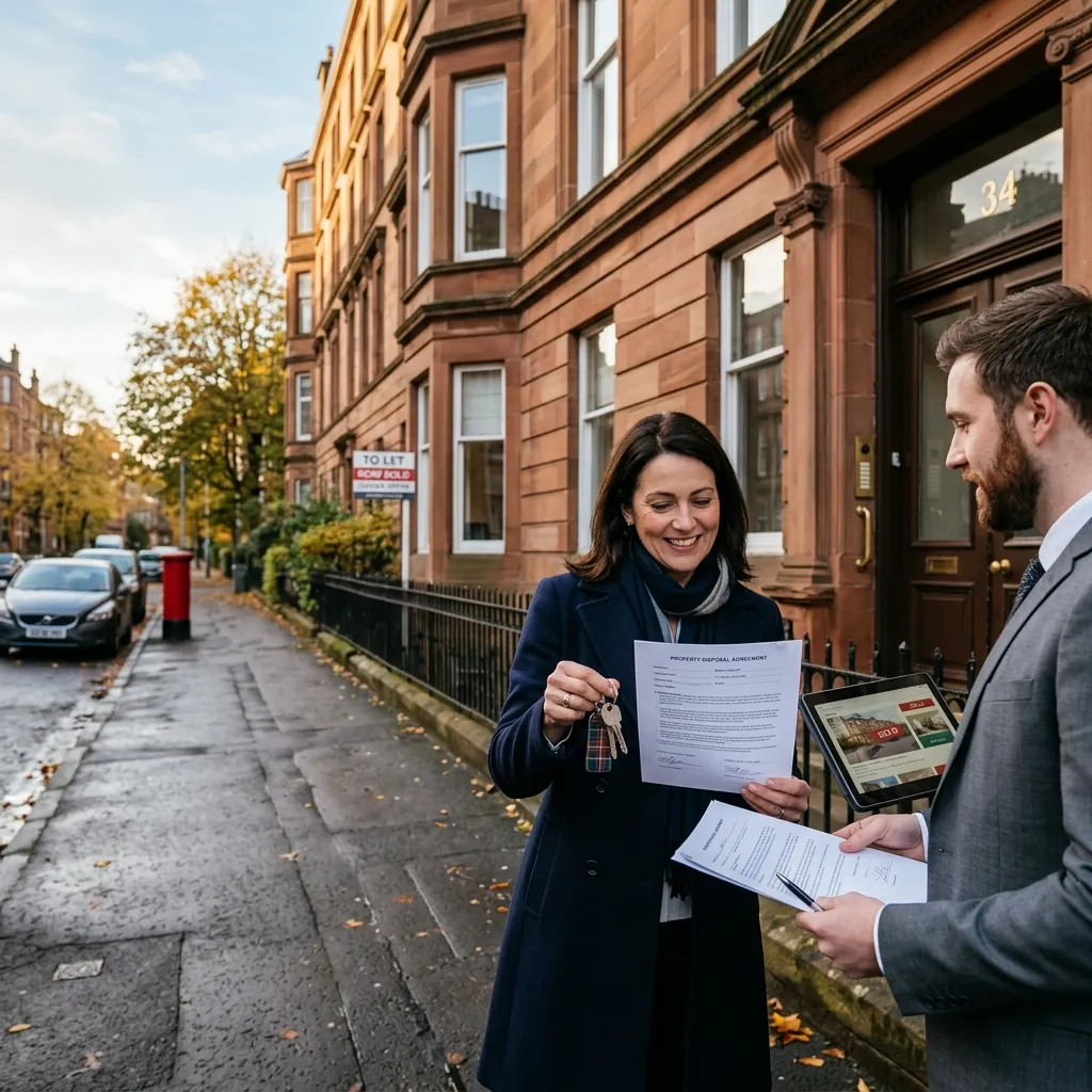 Glasgow tenement building representing landlord selling a rental property